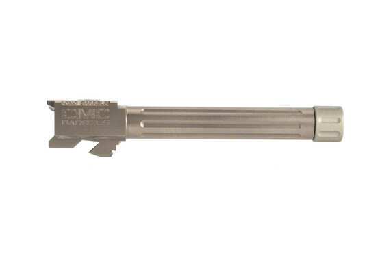 CMC Glock 17 9mm fluted threaded barrel is a match grade 416R stainless steel handgun barrel with satin stainless finish